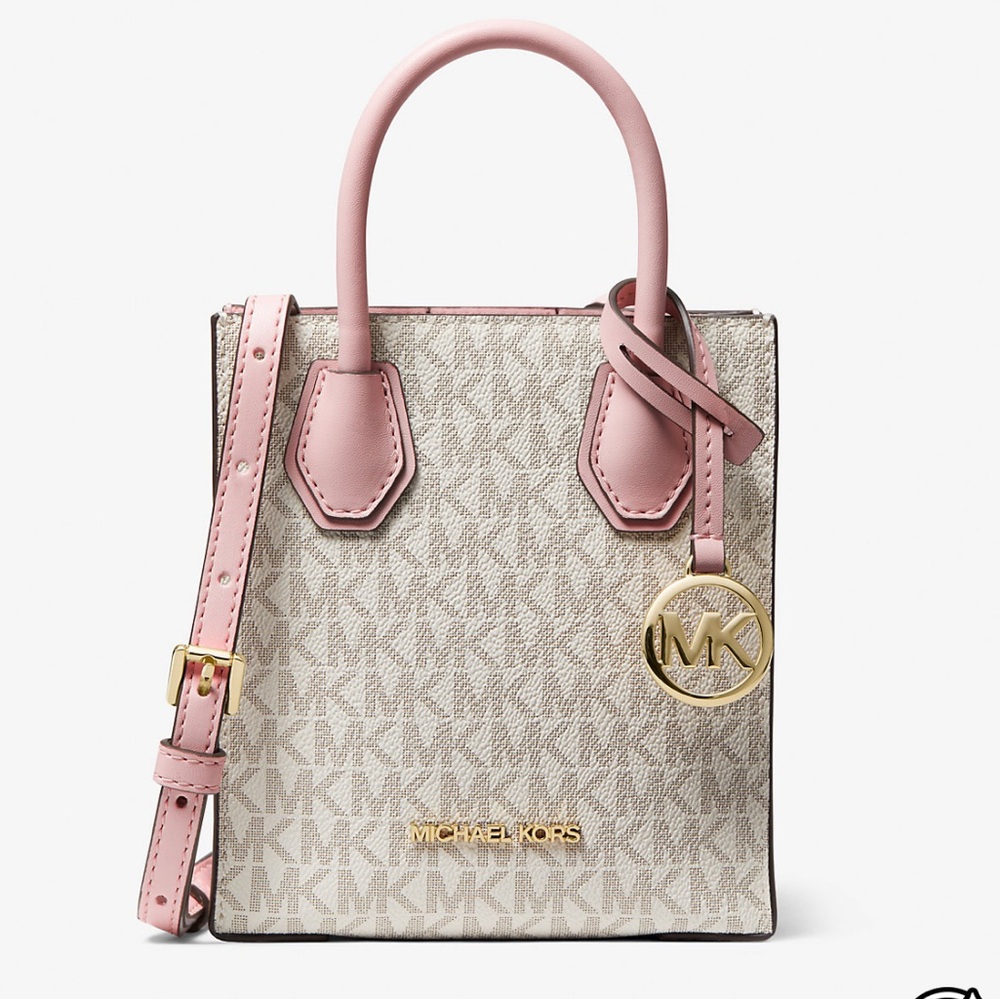 Michael Kors Mercer Extra-Small Logo and Leather Crossbody Bag